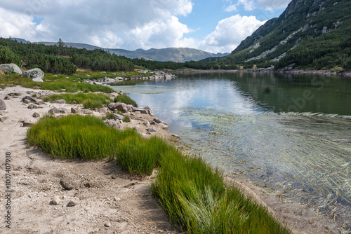 Landscape of The Stinky Lake (Smradlivoto Lake), Rila mountain, Bulgaria photo