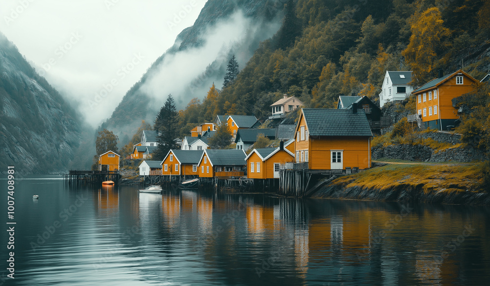 Fototapeta premium AI generator image of view, scenery, landscape, beautiful nature,