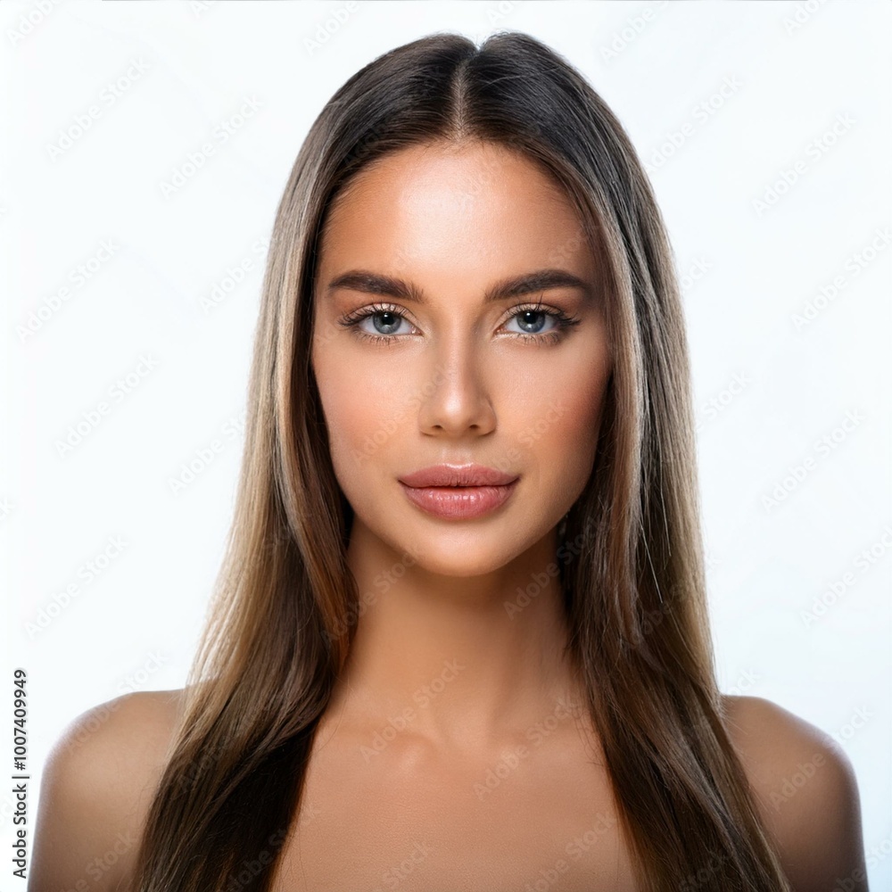 beautiful young woman portrait, AI generated