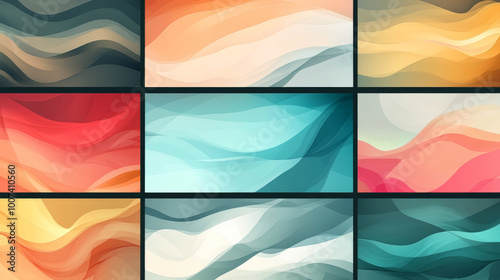 Abstract wave background with a variety of color schemes photo