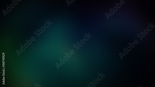 A dark abstract 4K gradient with soft transitions of green, blue, and black hues, enhanced by a grainy texture. Perfect for backgrounds, wallpapers, and digital designs