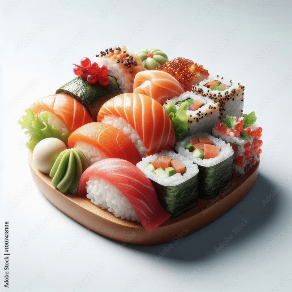 Sushi on white background Sushi on white background