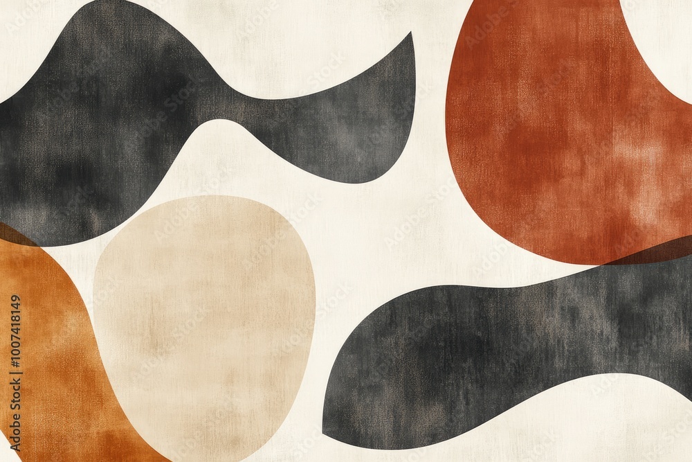 Hand-Drawn Organic Flowing Minimalist Curves in Neutral Fall Hues Hand-Drawn Organic Flowing Minimalist Curves in Neutral Fall Hues