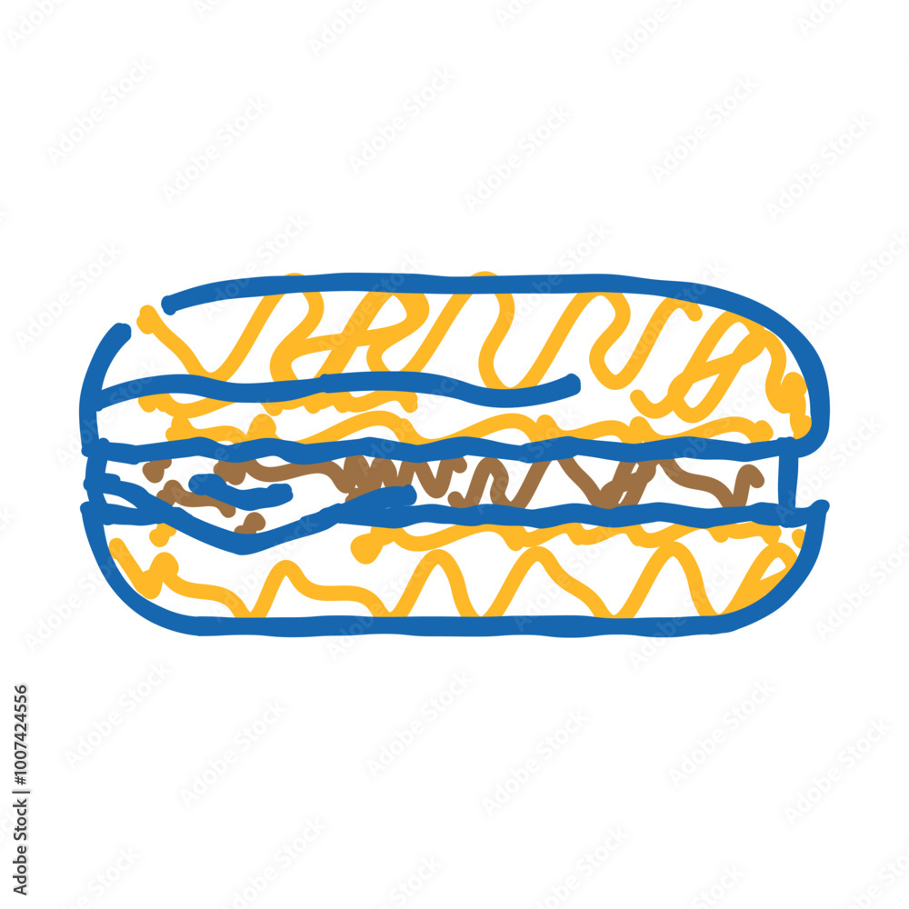 ham bun food meal doodle icon sketch vector. ham bun food meal sign. isolated symbol illustration ham bun food meal doodle icon sketch vector. ham bun food meal sign. isolated symbol illustration