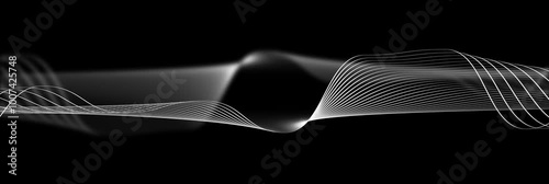 curved wavy lines tech futuristic motion background. dynamic abstract line waving loop line. sound waves showcases vibrant colors flowing stream 4K video loop blurred