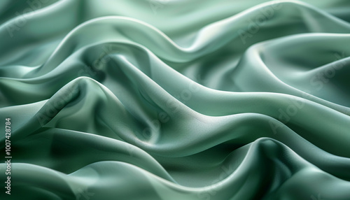 abstract-green-fabric-smooth-wave-pattern