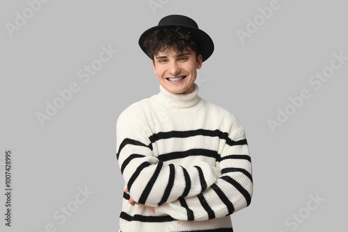 Handsome young man in styli...