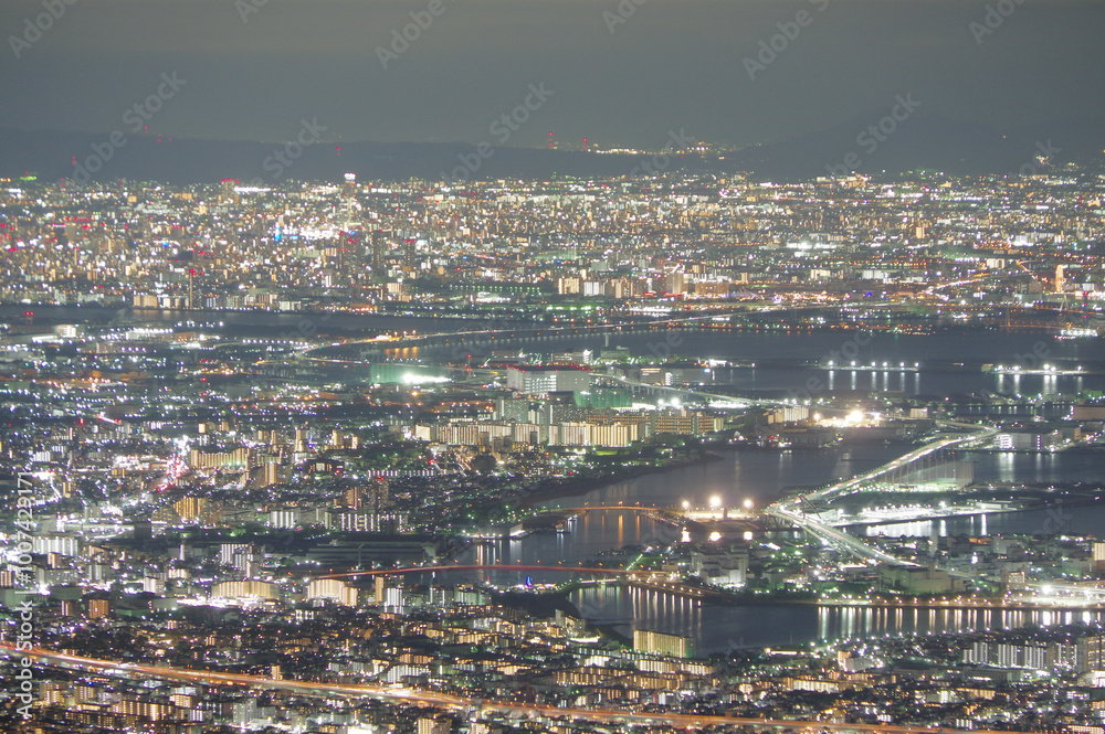 Obraz premium 大都市の夜景