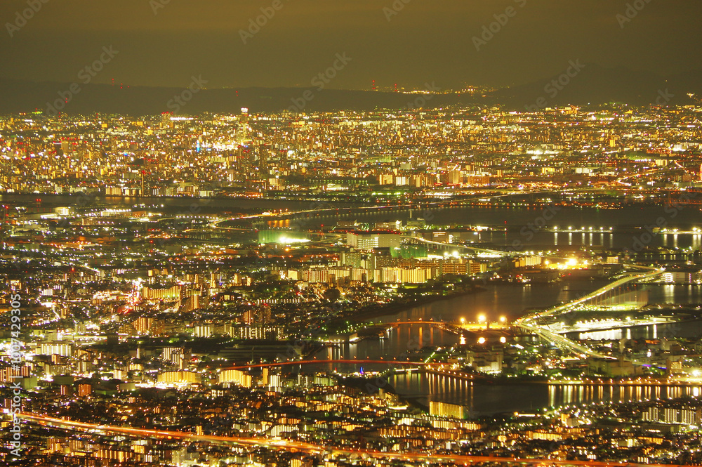 Fototapeta premium 光に包まれた都市