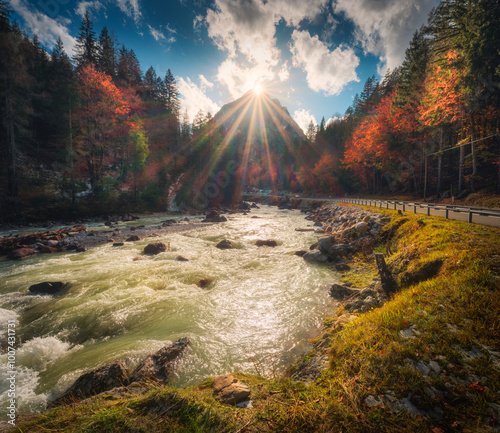 Beautiful river in alpine v...