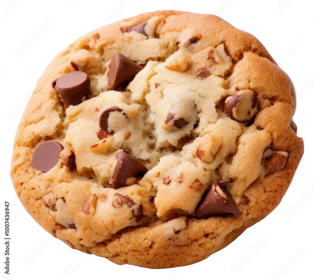 PNG Chocolate chip cookies food white background confectionery.