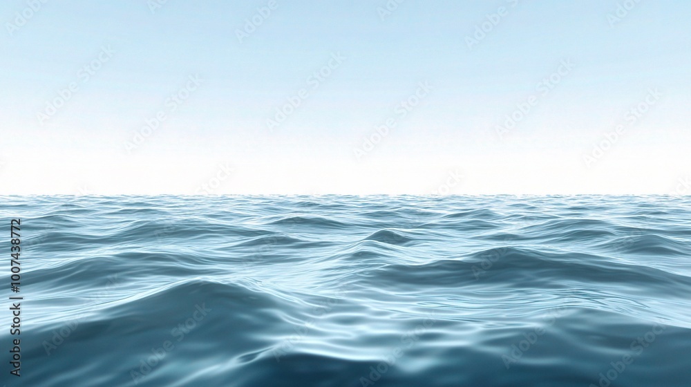 Tranquil Ocean Waves Under Clear Sky Tranquil Ocean Waves Under Clear Sky