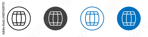 Barrel icon Isolated on white background vector set