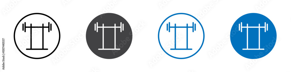 Bench press icon Isolated on white background vector set Bench press icon Isolated on white background vector set