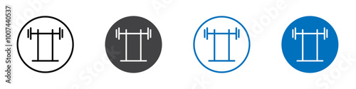 Bench press icon Isolated on white background vector set