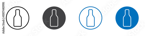 Bottle icon Isolated on white background vector set