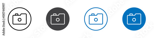 Camera icon Isolated on white background vector set