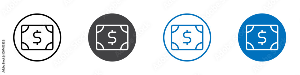 Dollar icon Isolated on white background vector set Dollar icon Isolated on white background vector set