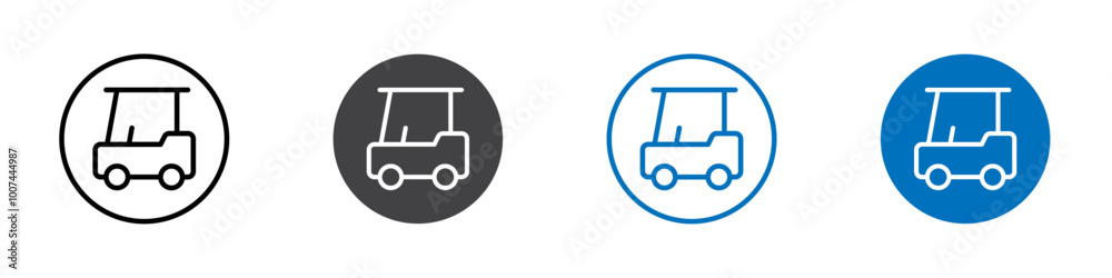 Fototapeta premium Golf cart icon Isolated on white background vector set