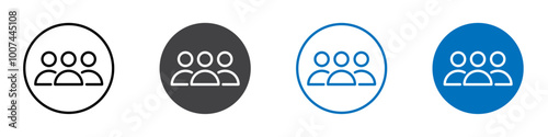 Group icon Isolated on white background vector set