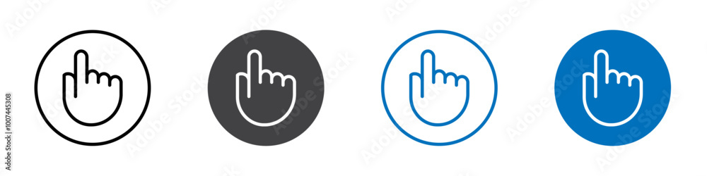 Hand cursor icon Isolated on white background vector set Hand cursor icon Isolated on white background vector set