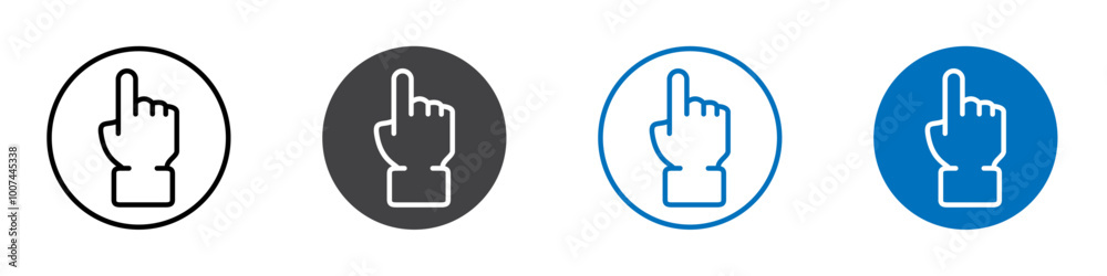 Hand finger icon Isolated on white background vector set Hand finger icon Isolated on white background vector set