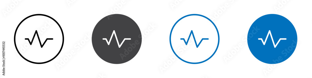Heartbeat icon Isolated on white background vector set Heartbeat icon Isolated on white background vector set