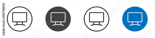 Lcd icon Isolated on white background vector set