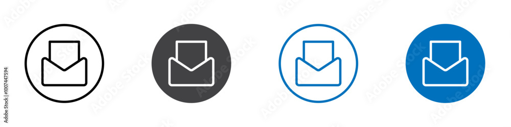 Mail icon Isolated on white background vector set Mail icon Isolated on white background vector set