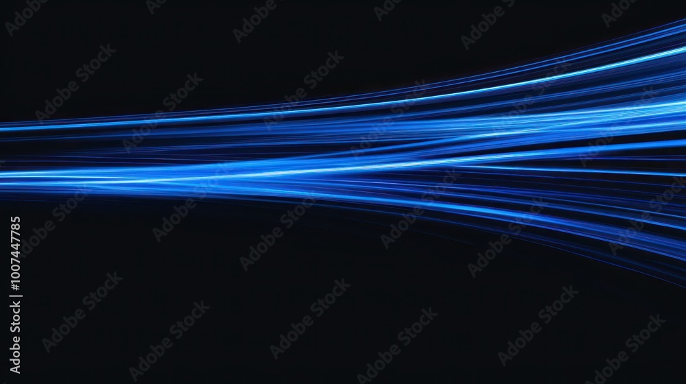 Abstract Blue Light Streaks