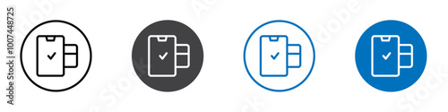 Mobile payment icon Isolated on white background vector set