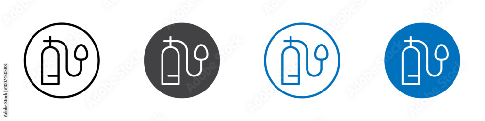 Oxygen icon Isolated on white background vector set