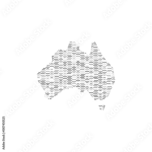 australia country map border vector tech icon illustration
