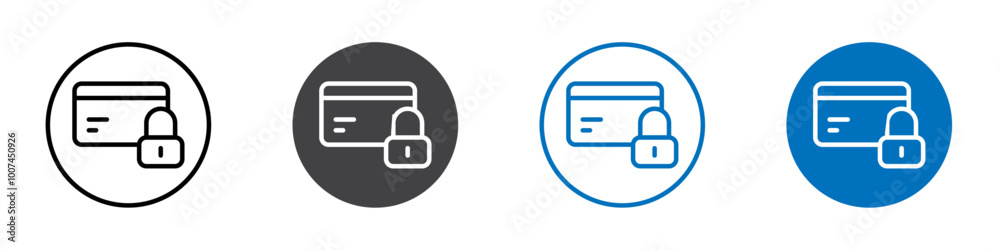 Obraz premium Payment locked icon Isolated on white background vector set