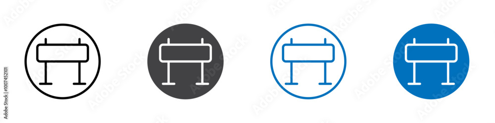 Road block icon Isolated on white background vector set Road block icon Isolated on white background vector set