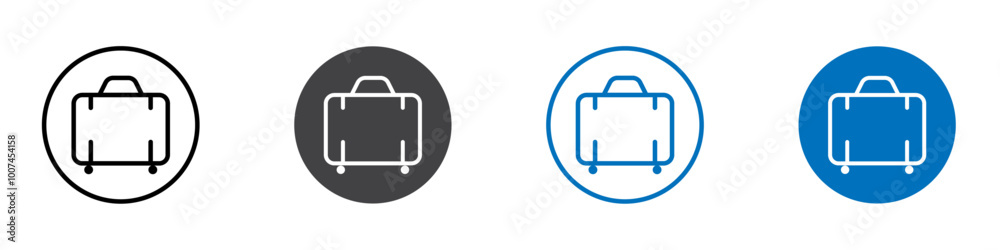 Suitcase icon Isolated on white background vector set Suitcase icon Isolated on white background vector set