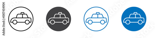 Taxi icon Isolated on white background vector set