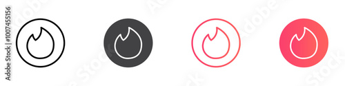 Tinder icon Isolated on white background vector set