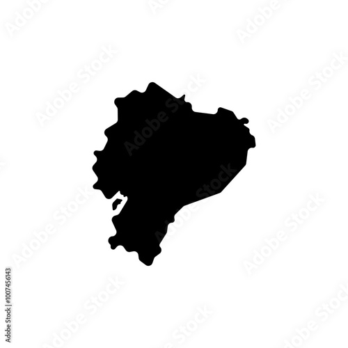 ecuador country map border vector icon illustration