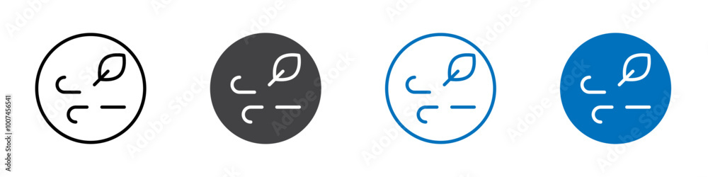 Windy icon Isolated on white background vector set Windy icon Isolated on white background vector set