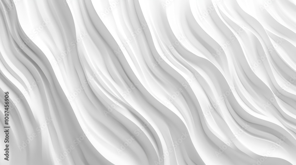 Obraz premium Abstract White Wavy Pattern