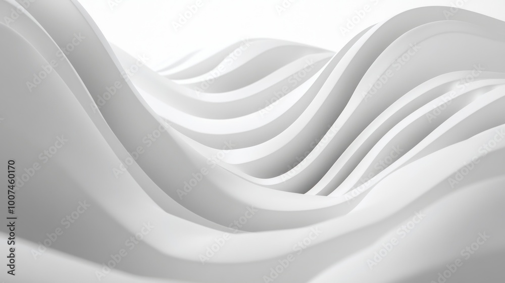 Obraz premium Abstract White Wave Pattern