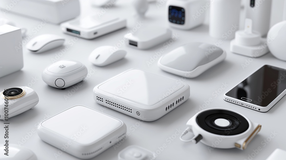 Smart IOT devices displaying technology interconnected sensors monitoring systems data smart home. AI generated Smart IOT devices displaying technology interconnected sensors monitoring systems data smart home. AI generated