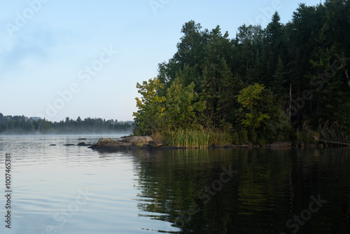 small island on lake