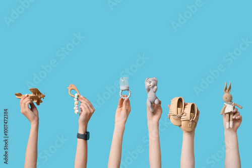 Female hands with different...