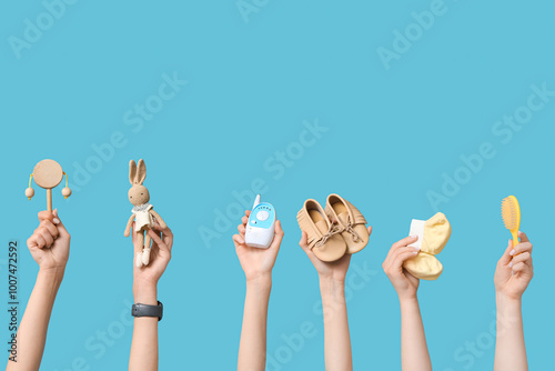 Female hands with different...