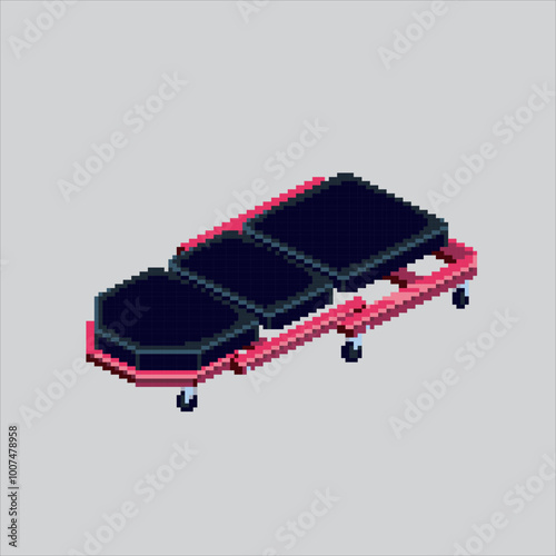 Pixel art illustration Car Creeper. Pixelated Creeper Tool. Car Creeper Tool pixelated for the pixel art game and icon for website and video game. old school retro.