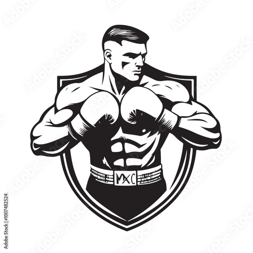Boxing Logo Vector. Boxing Logo Stock Illustrations isolated on white background.