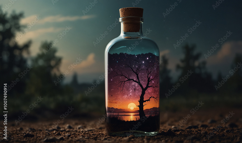 beautiful view in bottle beautiful view in bottle