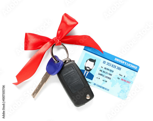 Gift keys of new car and dr...